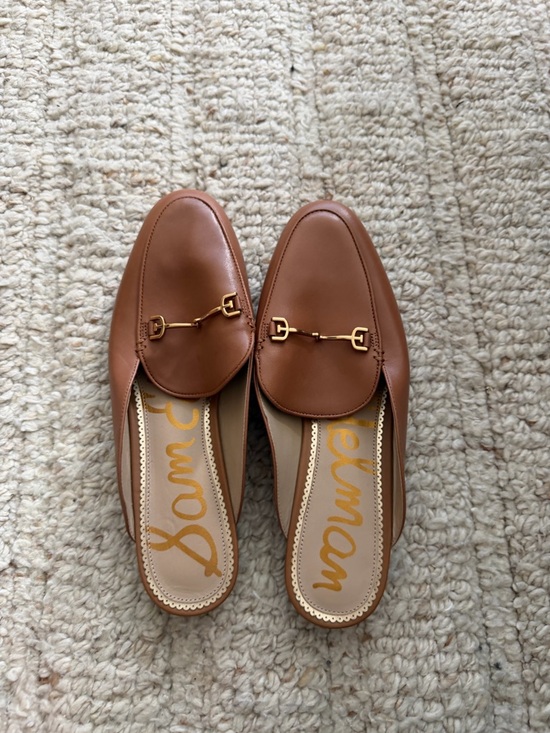 Sam Edelman Shoes - Sam Edelman Cognac Leather Horsebit Mule Loafers